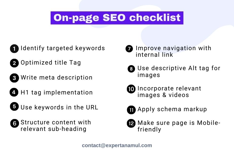 on-page seo checklist